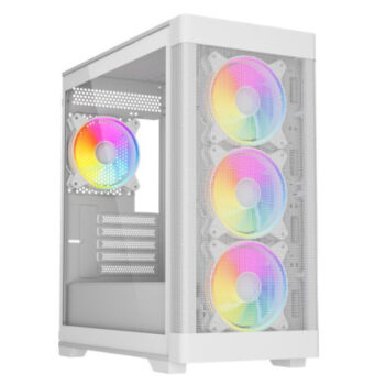 Vida Zephyr V2 White ARGB Gaming Case w/ Glass Window