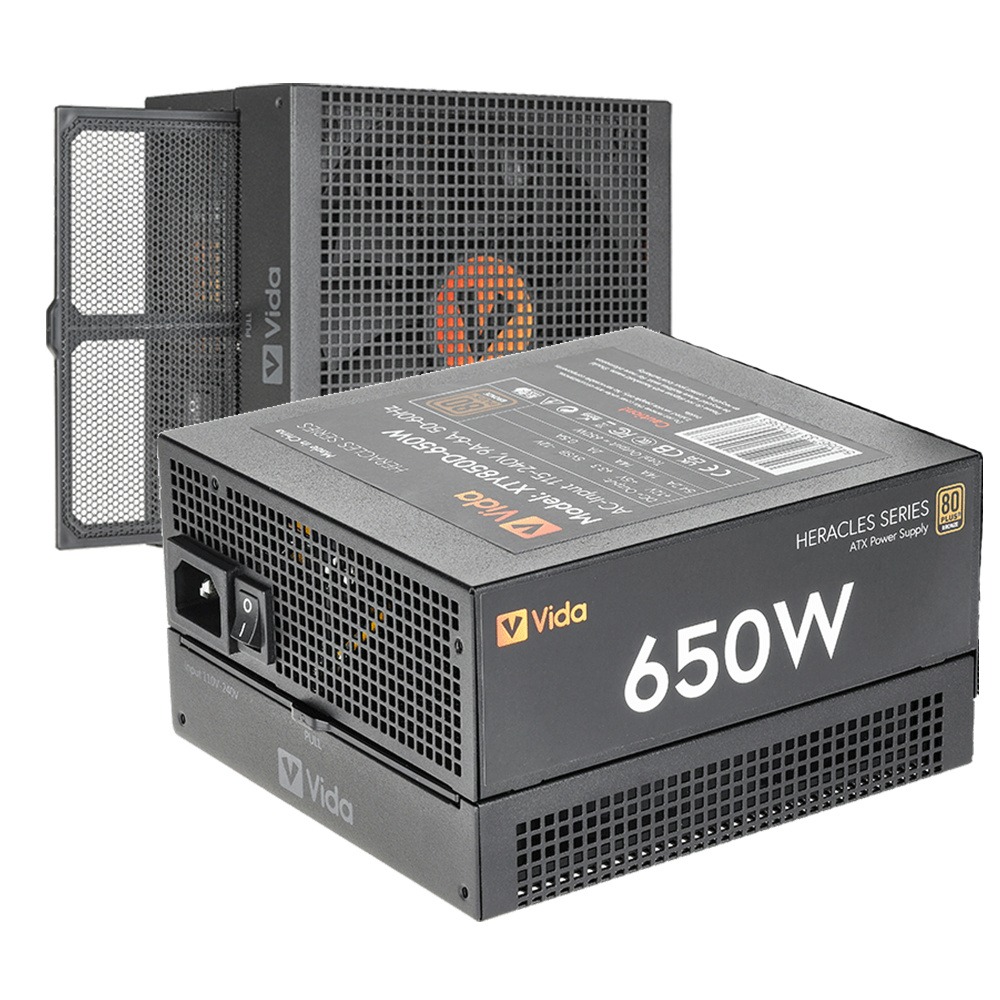 Vida 650W Heracles Black ATX Gaming PSU Premier Computers 